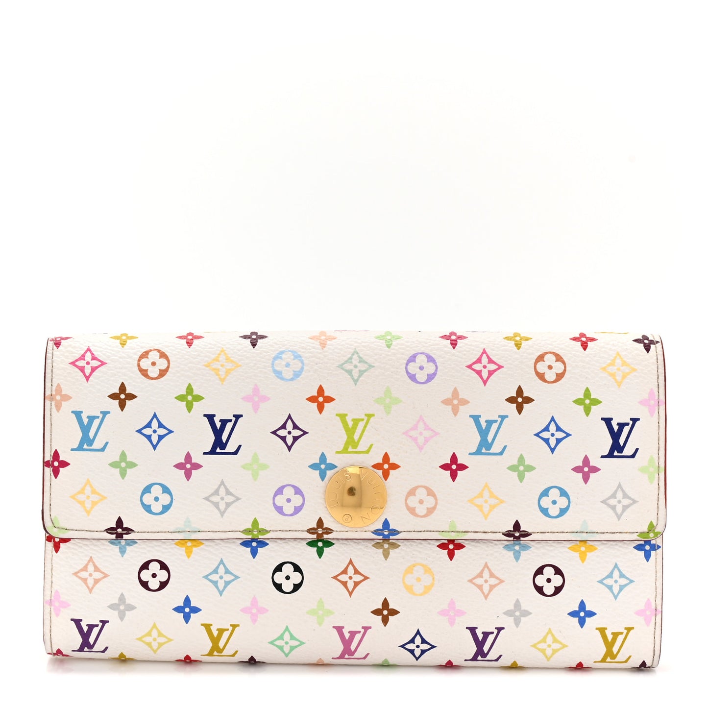 Monogram Multicolor Sarah Wallet White