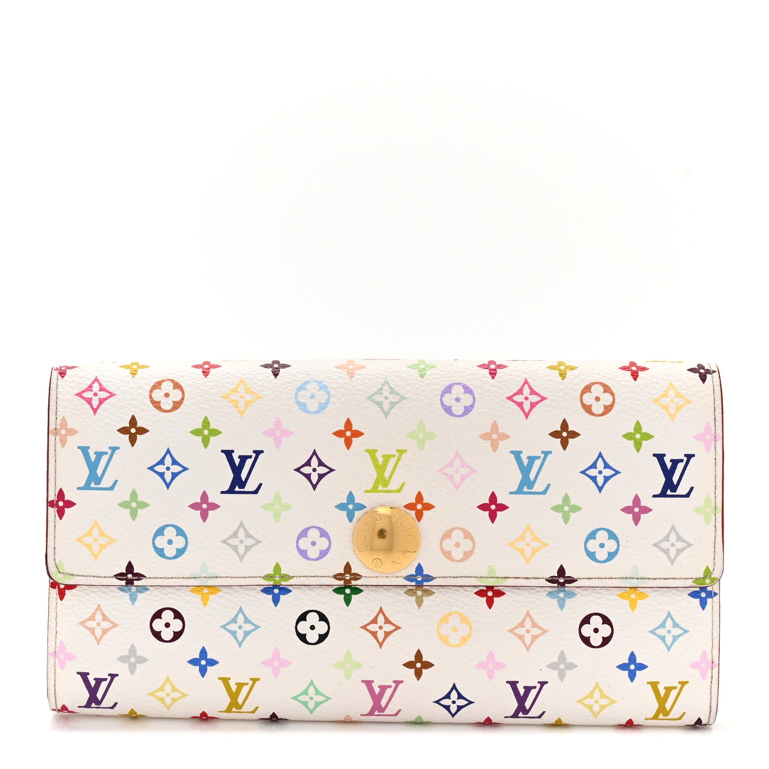 Louis Vuitton Monogram Multicolor Sarah Wallet White 1 of 7