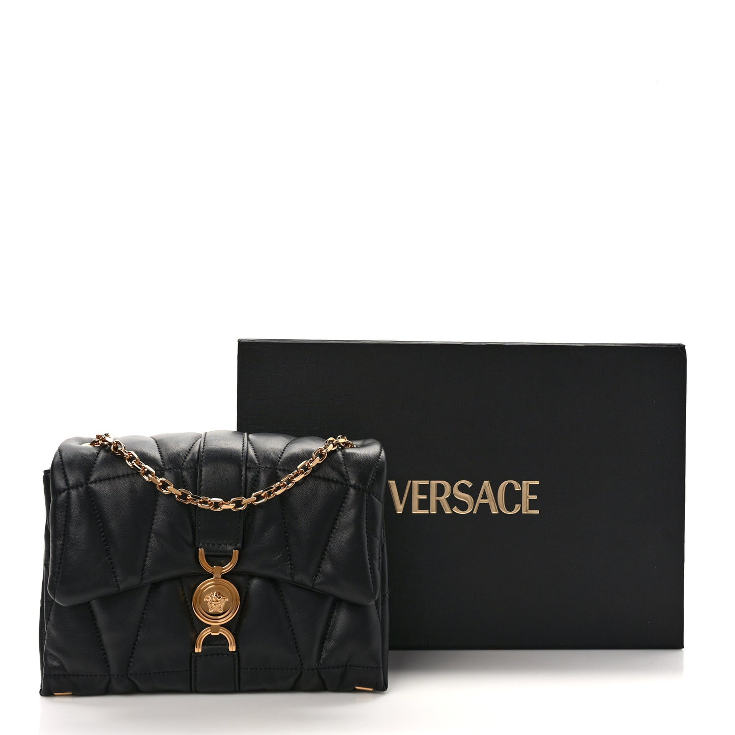 Nappa Quilted Kleio Shoulder Bag Black