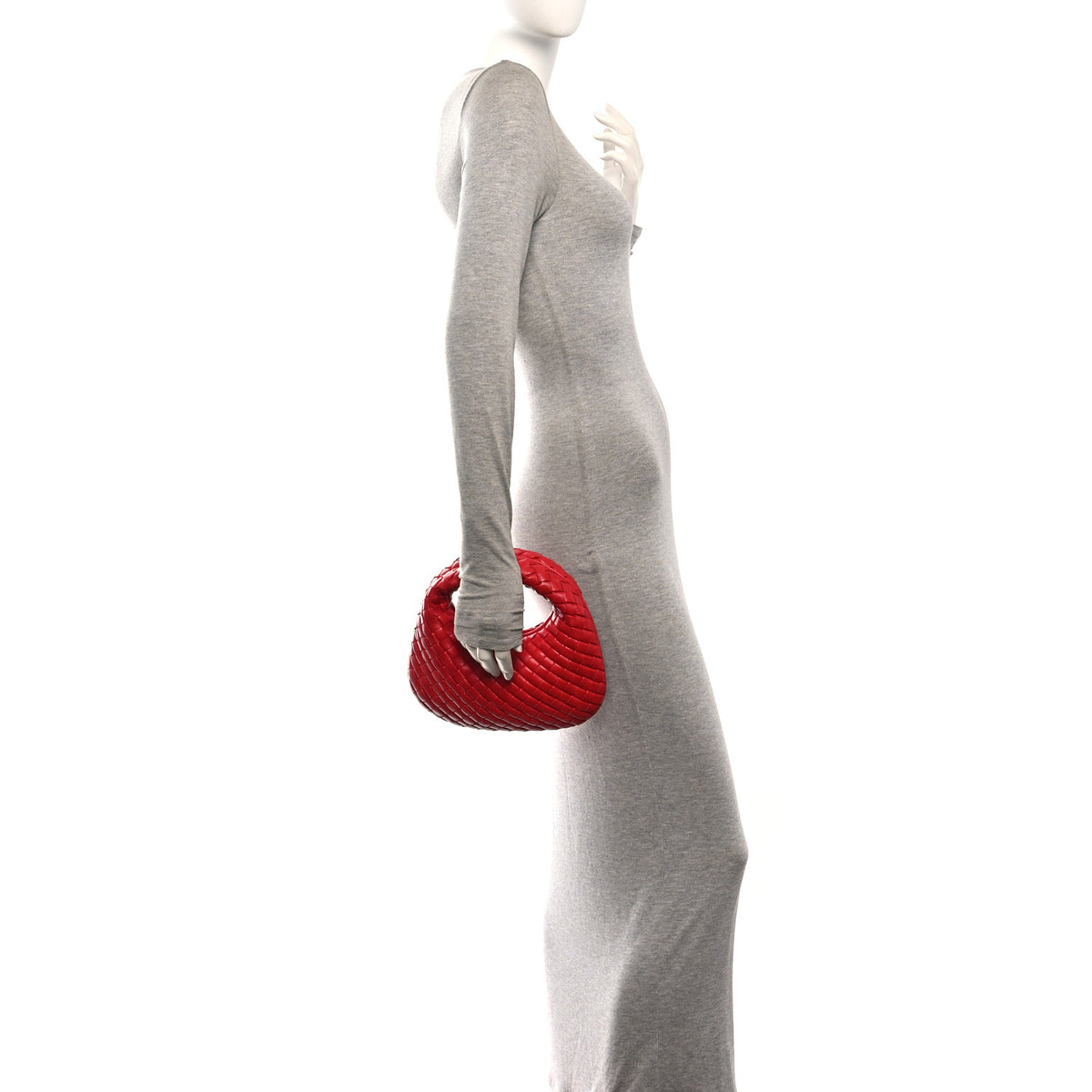 Bottega Veneta Nappa Intrecciato Baby Veneta Hobo Cardinal 2 of 10