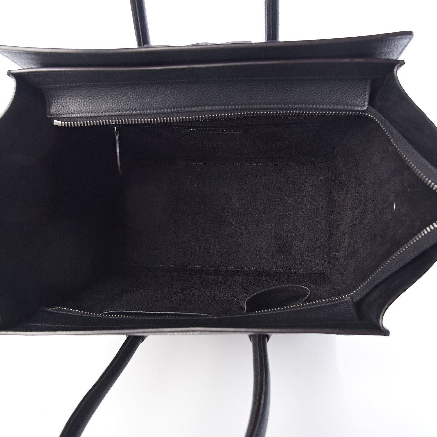Celine Drummed Calfskin Mini Luggage Black 5 of 9