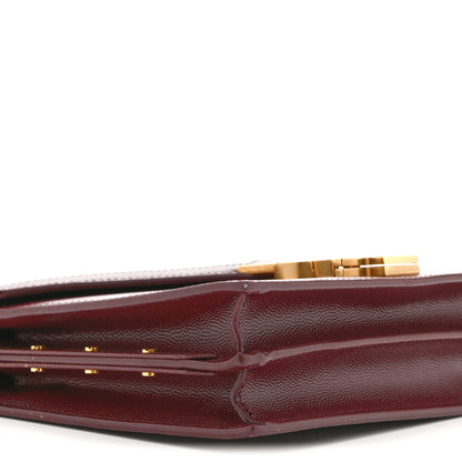 Saint Laurent Grain De Poudre Monogram Cassandra Clasp Bag Rouge Legion 10 of 11