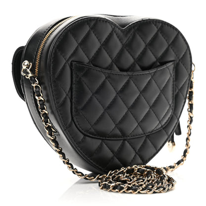 Chanel Lambskin Quilted CC In Love Heart Bag Black 3 of 11