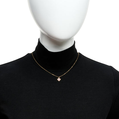 Van Cleef & Arpels 18K Rose Gold Carnelian Sweet Alhambra Pendant Necklace 7 of 7