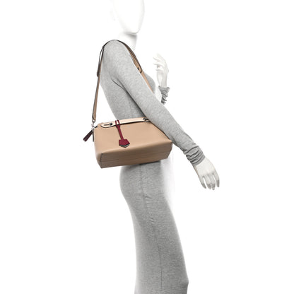 Fendi Vitello Dolce Medium By The Way Boston Bag Latte Camelia Bordeaux 2 of 14