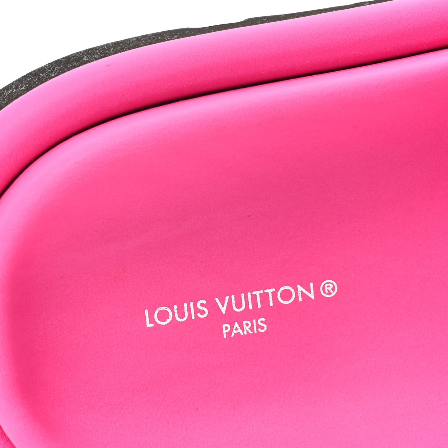 Technical Fabric Embossed Monogram Pool Pillow Comfort Mules 41 Fuchsia