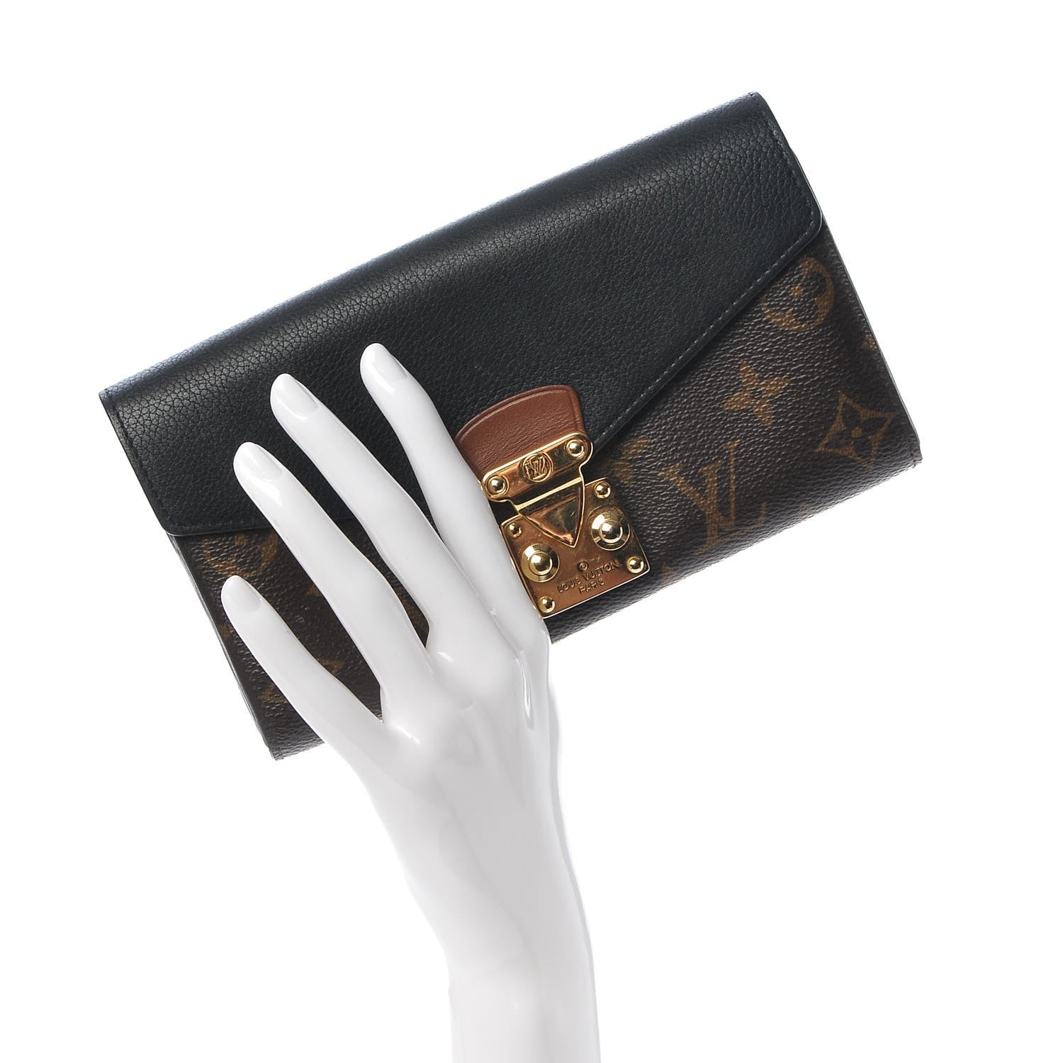 Louis Vuitton Monogram Pallas Wallet Black 2 of 8