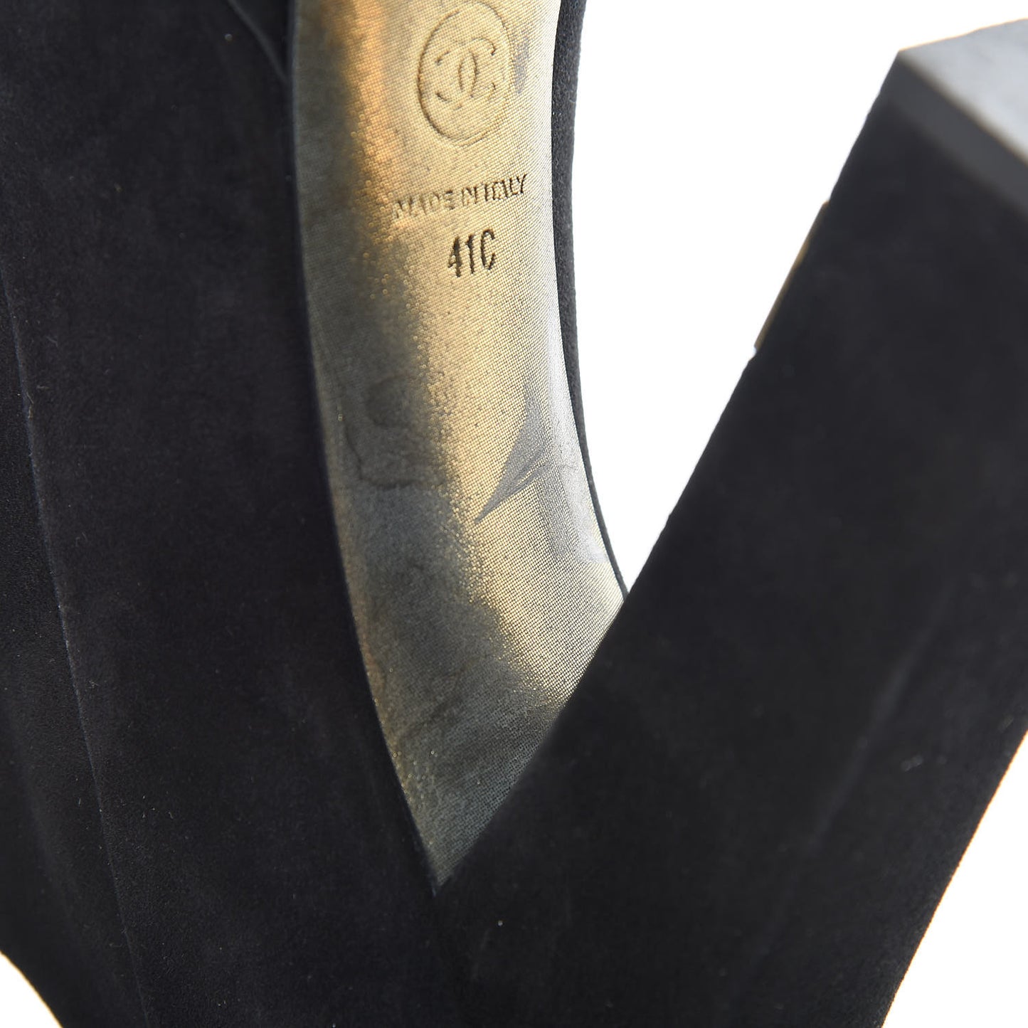 Suede Cap Toe Lace Up Booties 41 Black