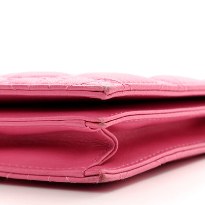 Christian Dior Lambskin Cannage Lady Dior Convertible Clutch Fuchsia 9 of 10