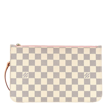 Louis Vuitton Damier Azur Neverfull MM GM Pochette Rose Ballerine 1 of 8