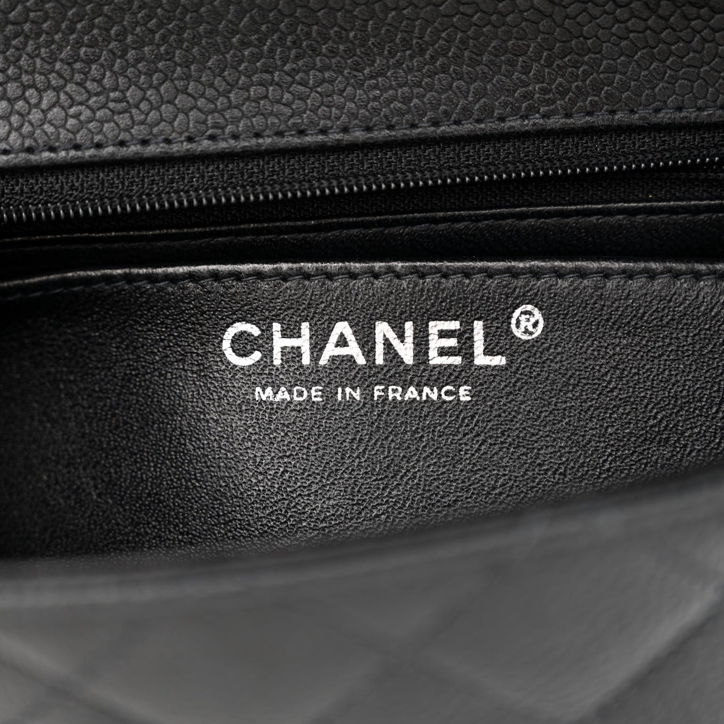 Caviar Quilted Mini Square Flap Black