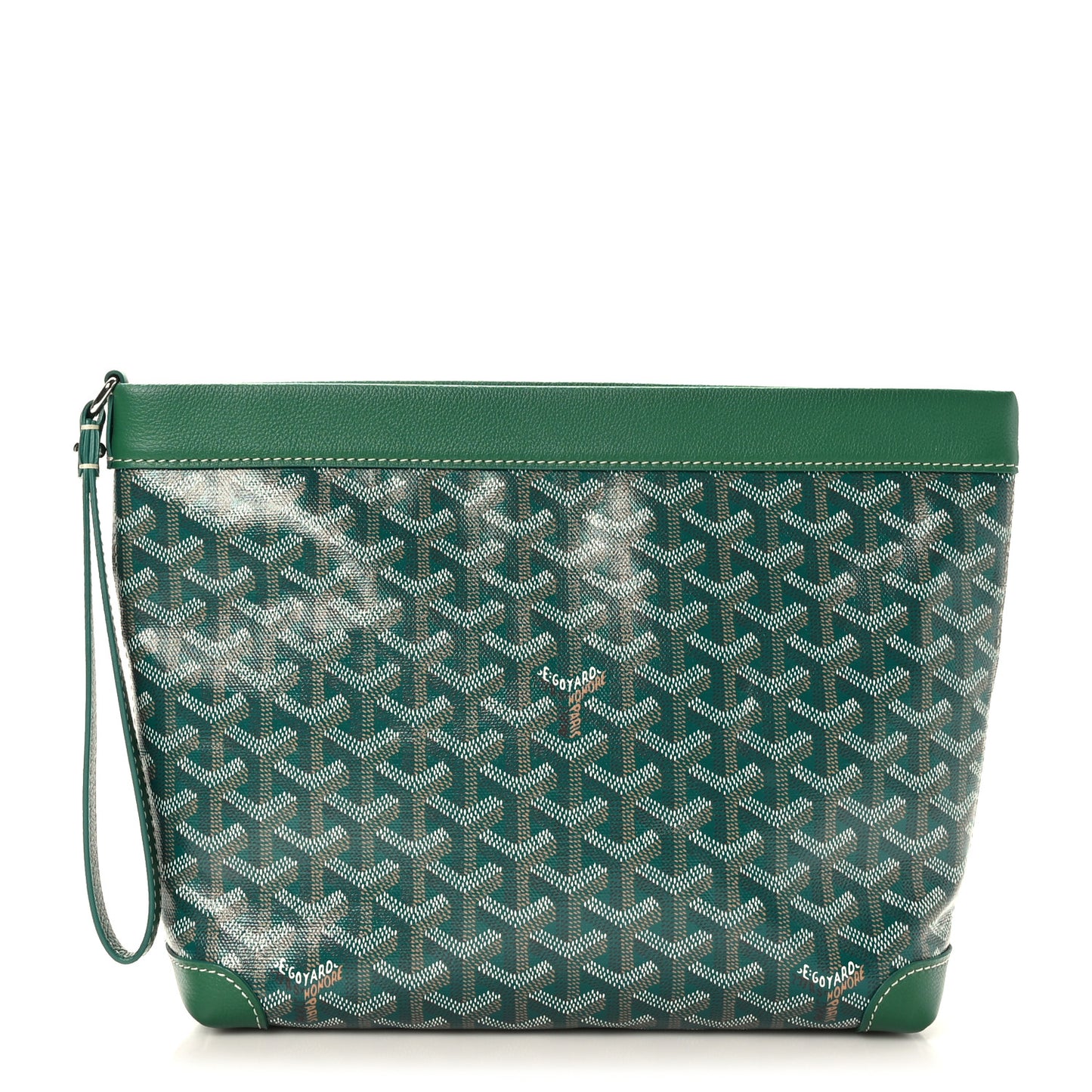 Goyardine Conti Pouch Green