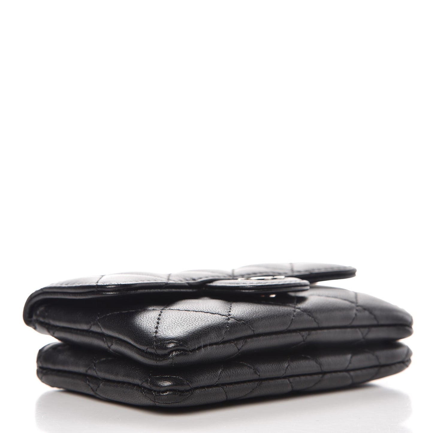 Lambskin Quilted Coin Purse Black