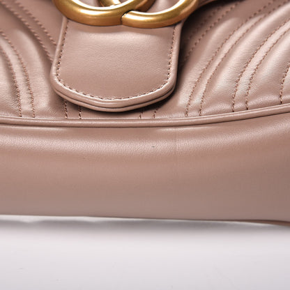 Gucci Calfskin Matelasse Small GG Marmont Shoulder Bag Porcelain Rose 8 of 8