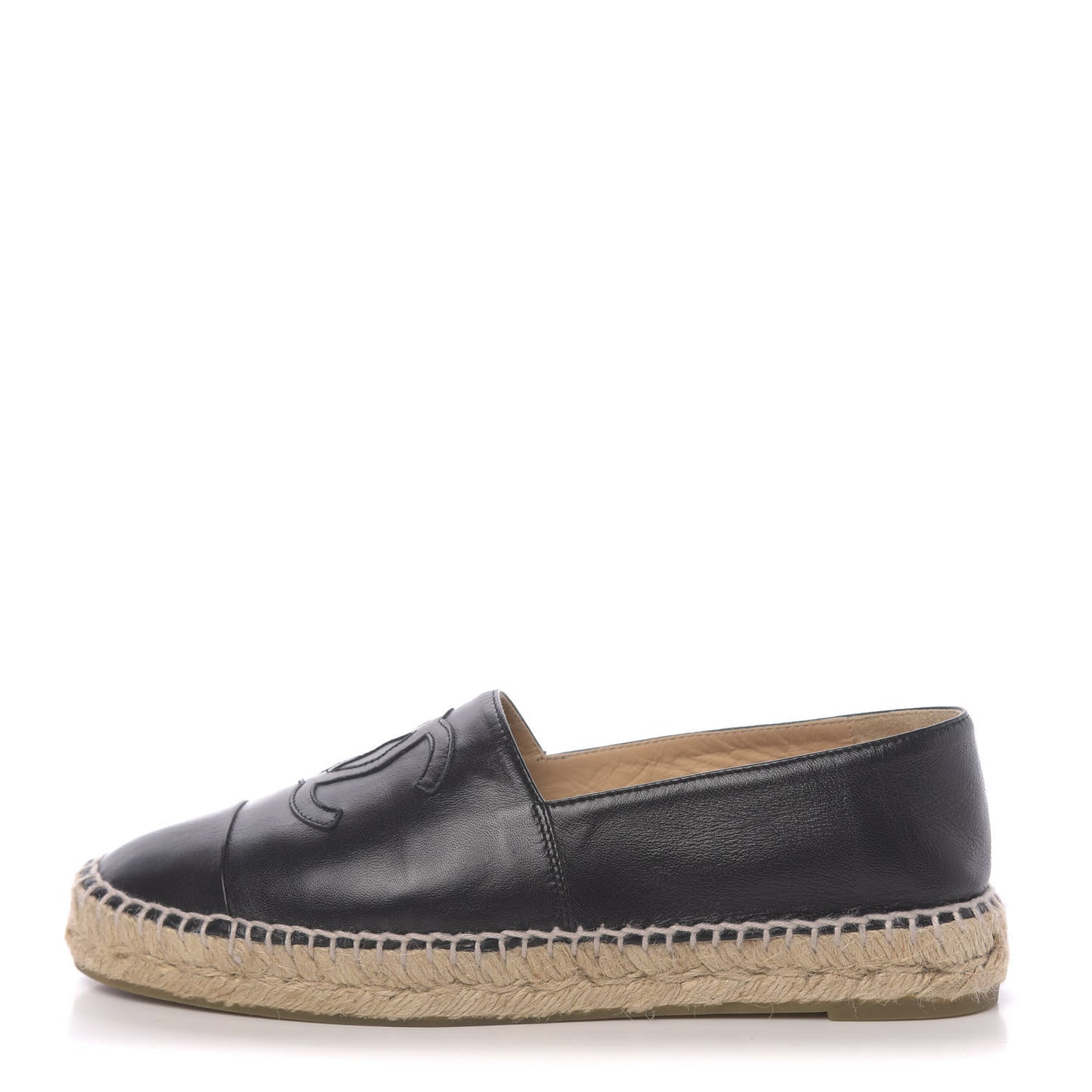 Lambskin CC Espadrilles 39 Black