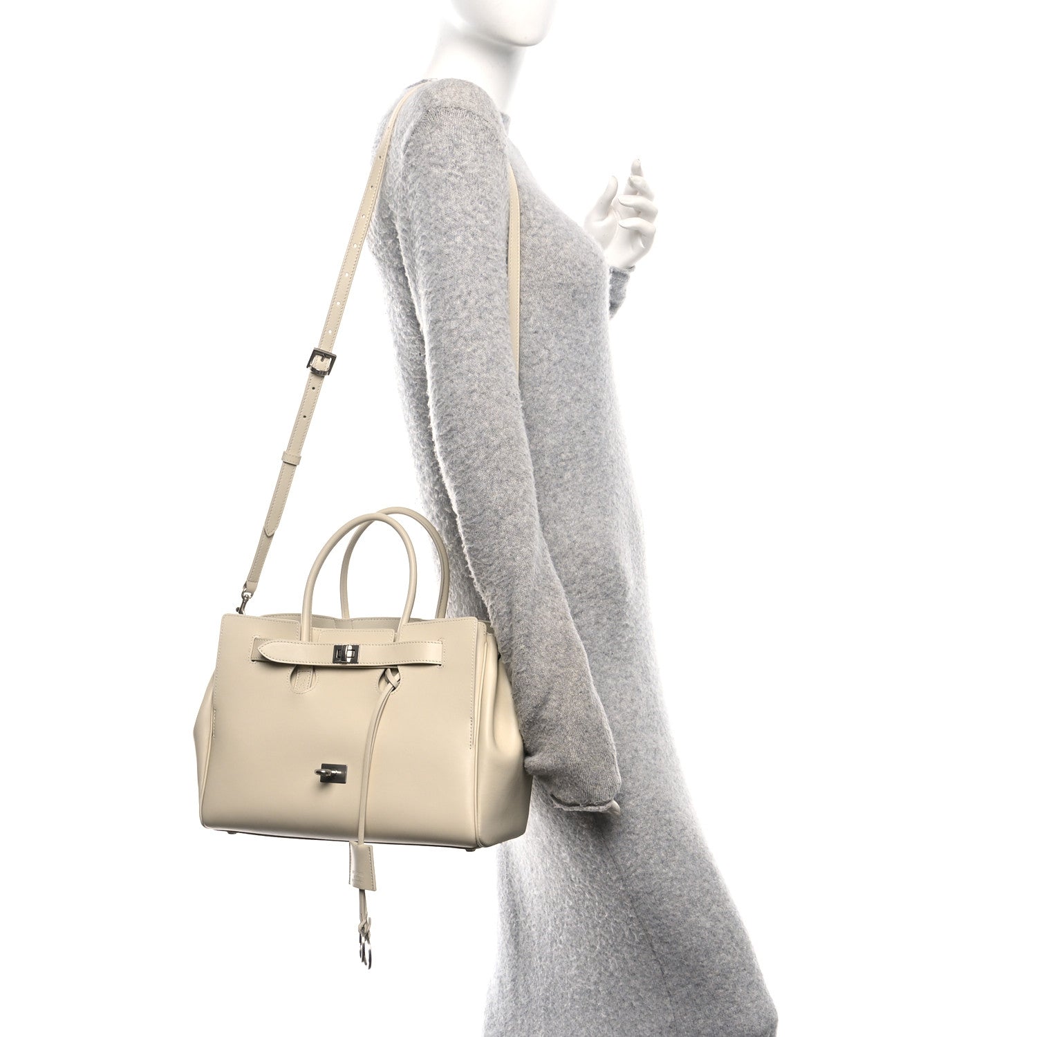 Balenciaga Smooth Calfskin Small Bel Air Carry All Bag Soya 2 of 9
