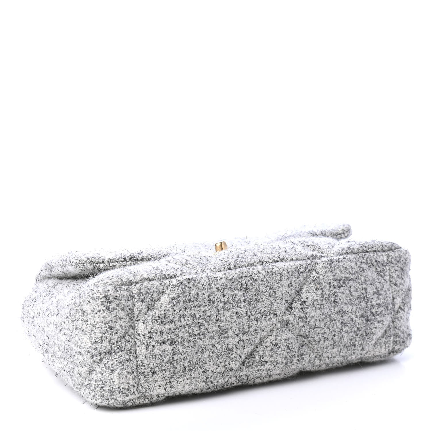 Chanel Tweed Quilted Medium Chanel 19 Flap Grey Ecru 3 of 4