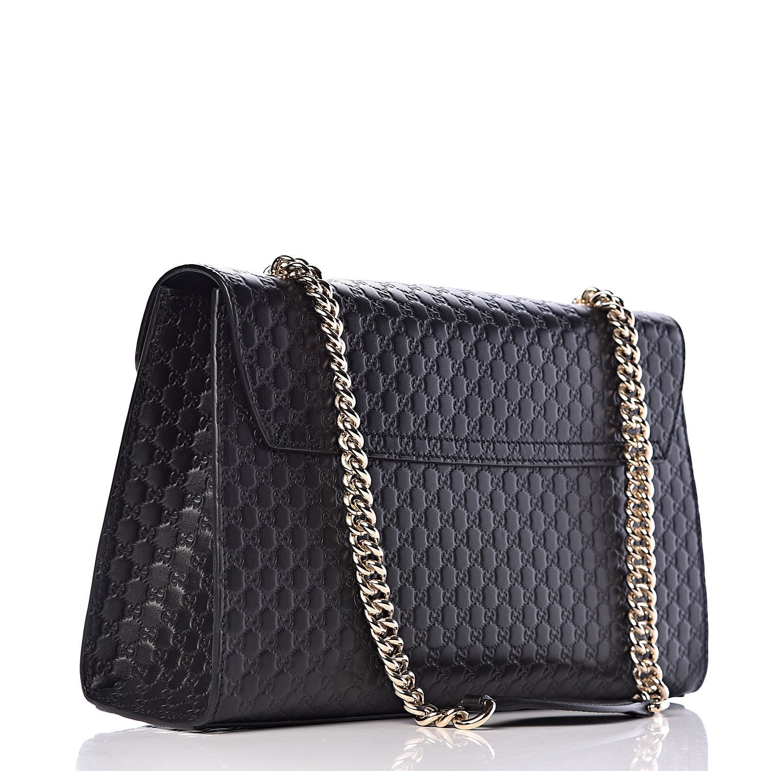 Gucci Microguccissima Medium Emily Chain Shoulder Bag Black 3 of 11