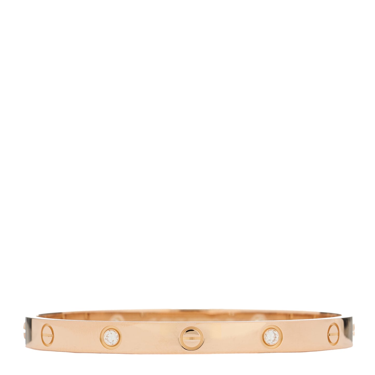 18K Pink Gold 4 Diamond LOVE Bracelet 18