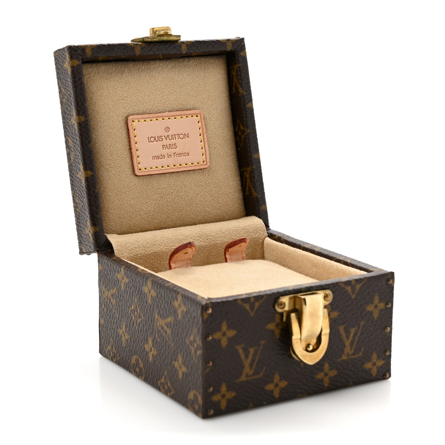 Monogram Earring Box Mini Trunk Case