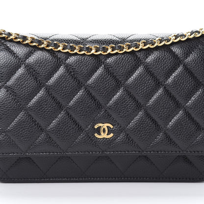 Chanel Caviar Quilted Wallet On Chain WOC Black 9 of 13