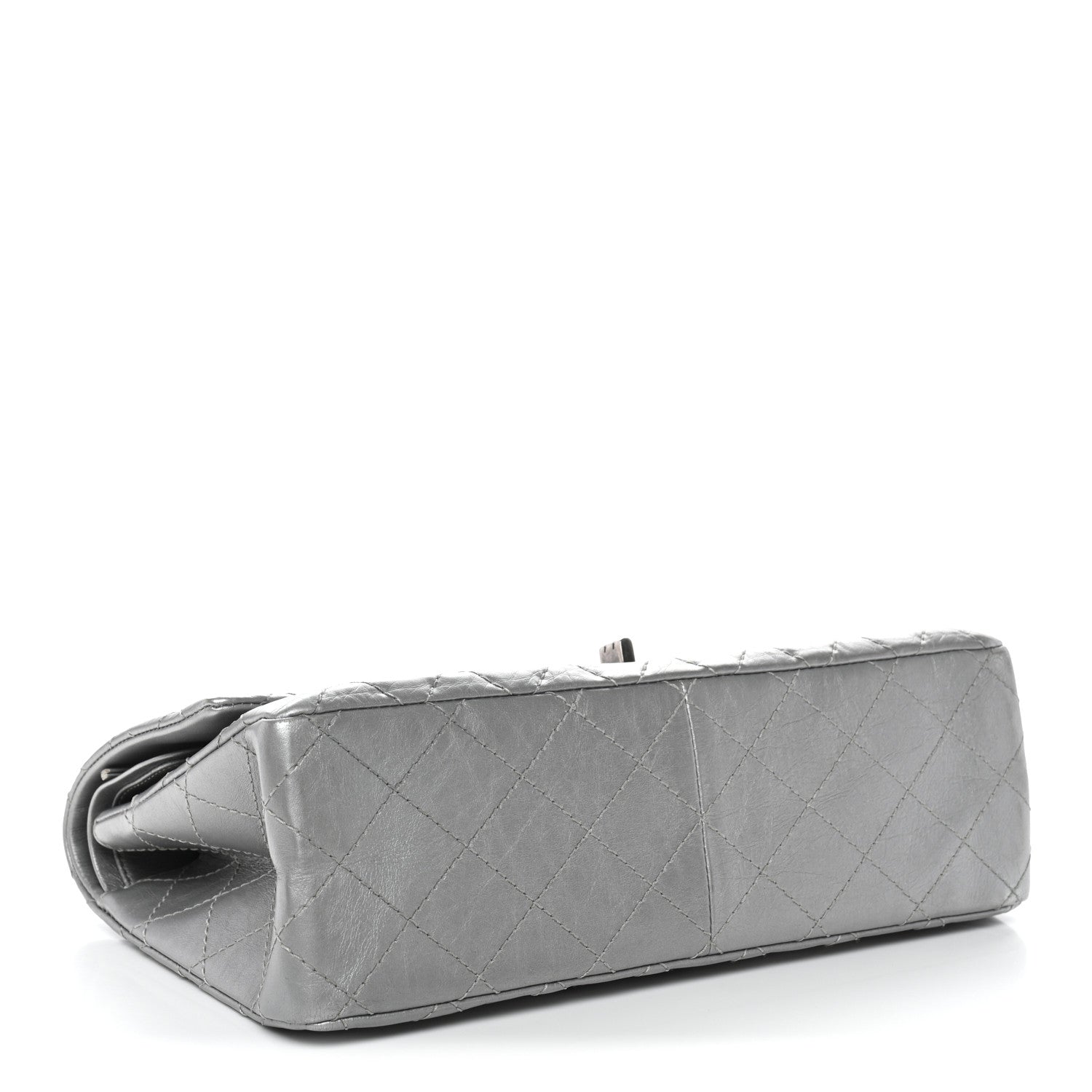Chanel Metallic Aged Calfskin Quilted 2.55 Reissue 226 Flap Silver 4 of 13