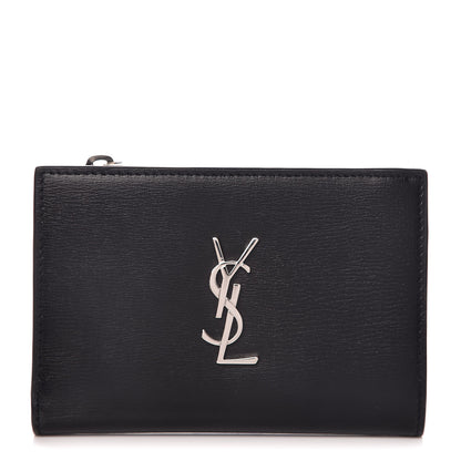 Saint Laurent Calfskin Fragments Flap Wallet Black 1 of 10
