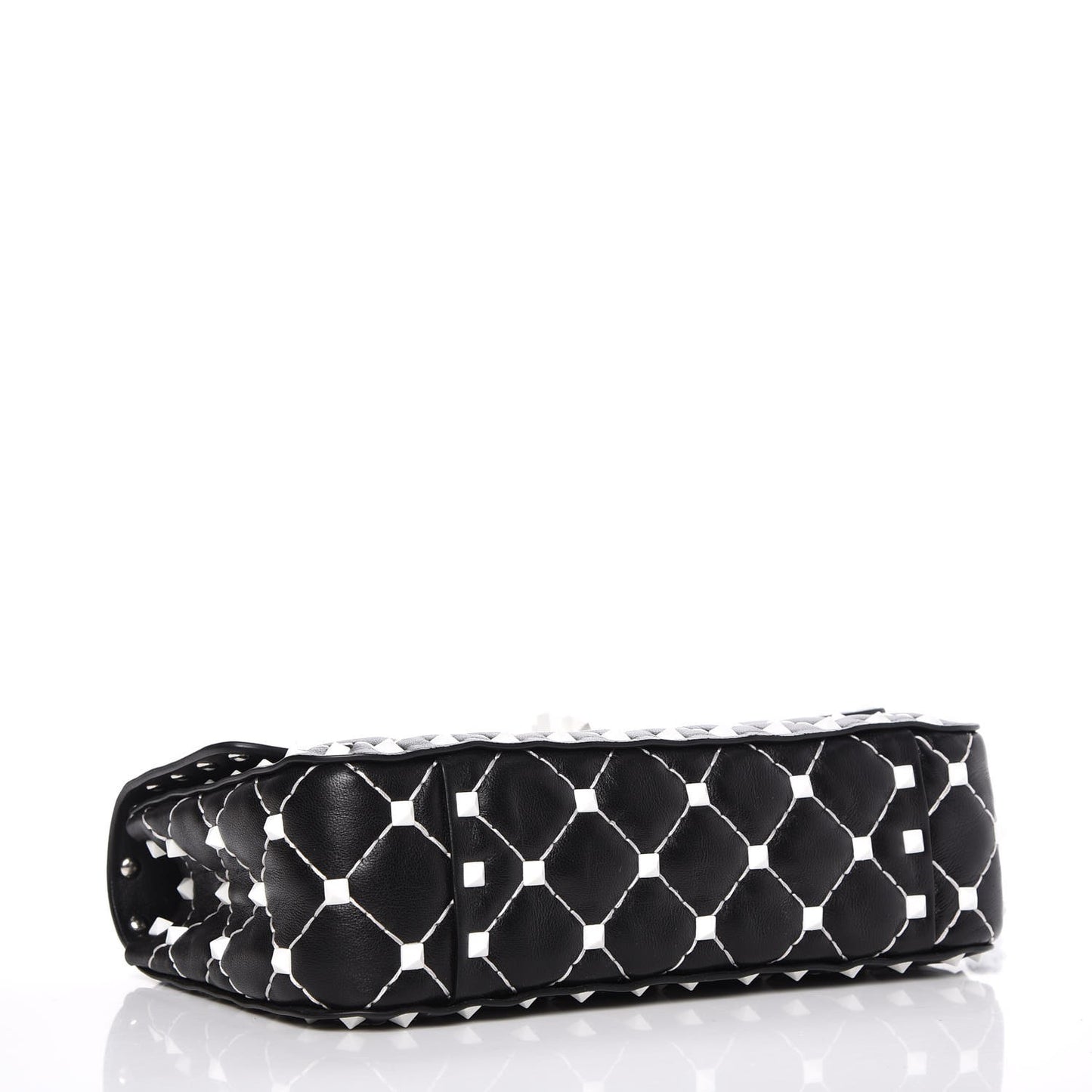 Lambskin Small Free Rockstud Spike Shoulder Bag Black