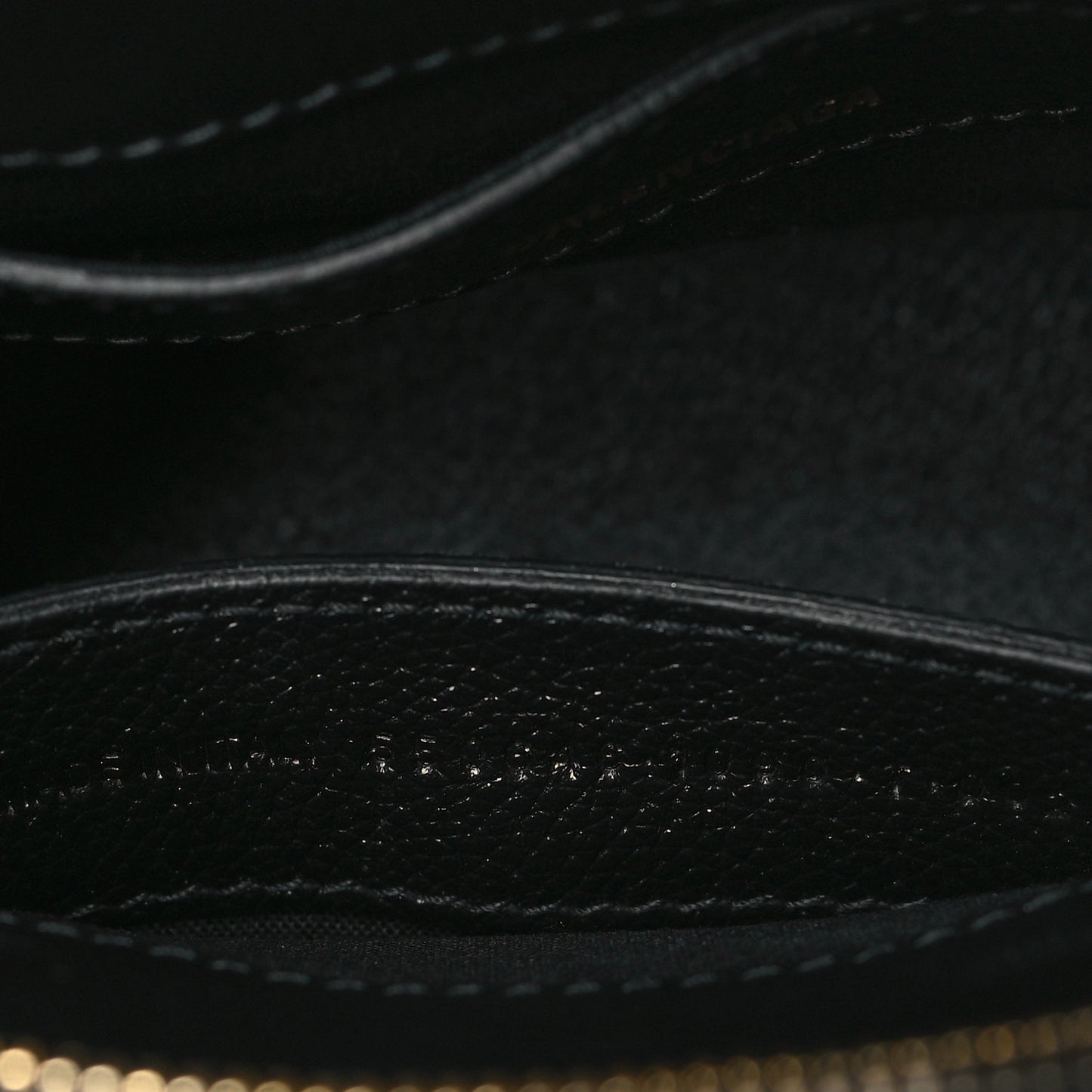Grained Calfskin XXS Ville Top Handle Bag Black