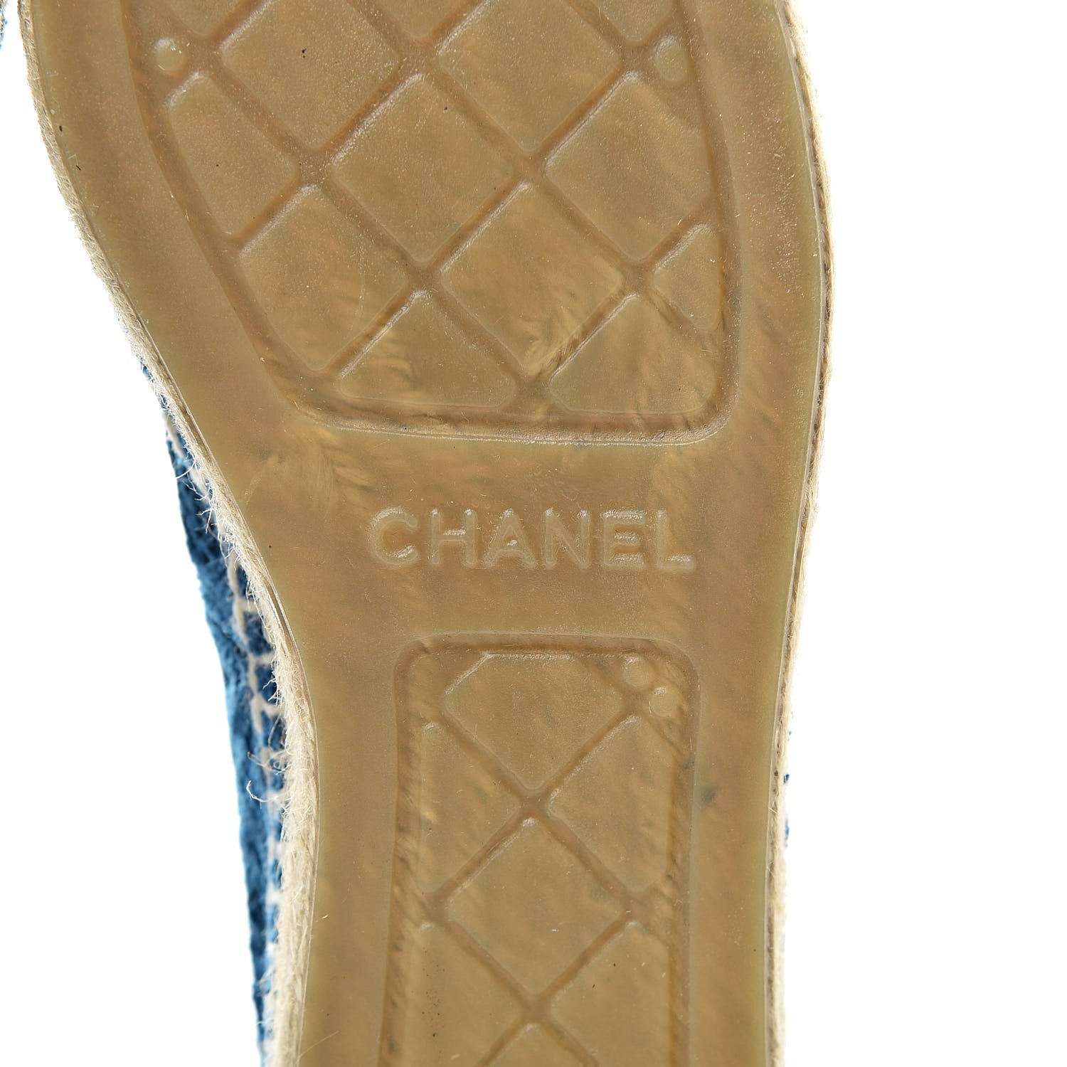 Chanel Velvet Grosgrain Quilted Camellia CC Espadrilles 37 Navy Black 7 of 10