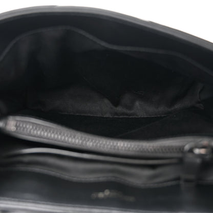 Saint Laurent Calfskin Y Quilted Monogram Monochrome Small Loulou Chain Satchel Black 5 of 10