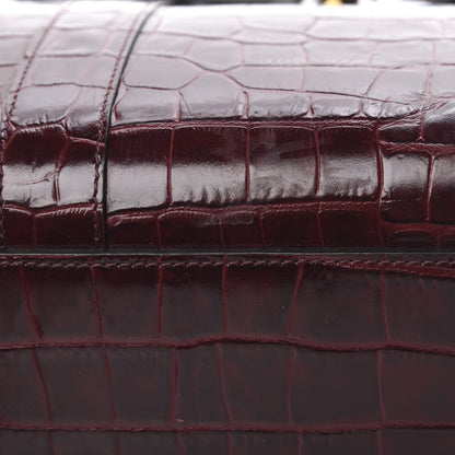 Mulberry Crocodile Embossed Calfskin Small Zipped Bayswater Oxblood 15 of 16