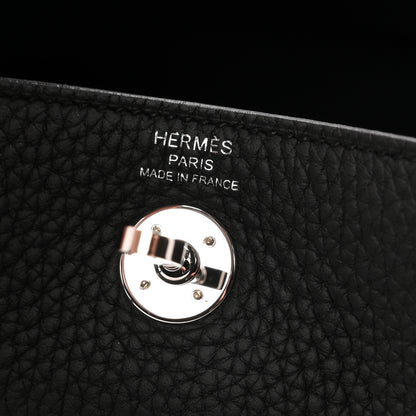 Hermes Taurillon Clemence Mini Lindy 20 Black 6 of 11
