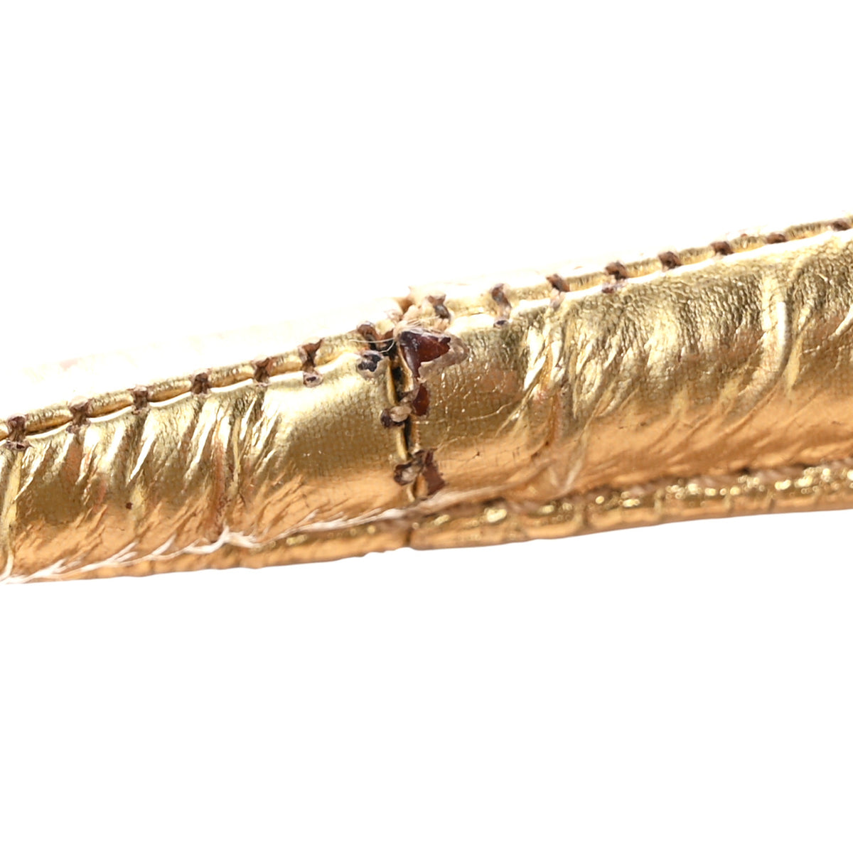 Metallic Calfskin Geo Margaux Bag Gold