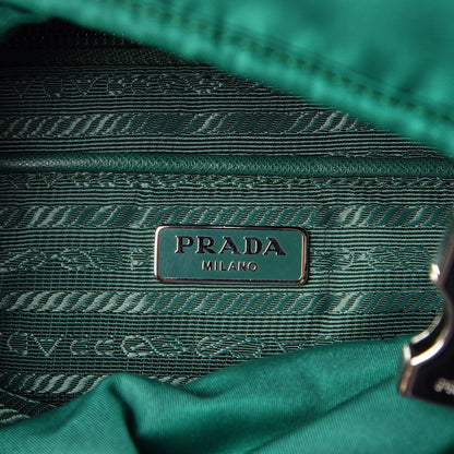 Prada Nylon Vela Saffiano Double Buckle Backpack Oleandro 6 of 8