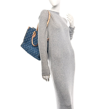 Louis Vuitton Monogram Denim Onthego MM Blue 2 of 9