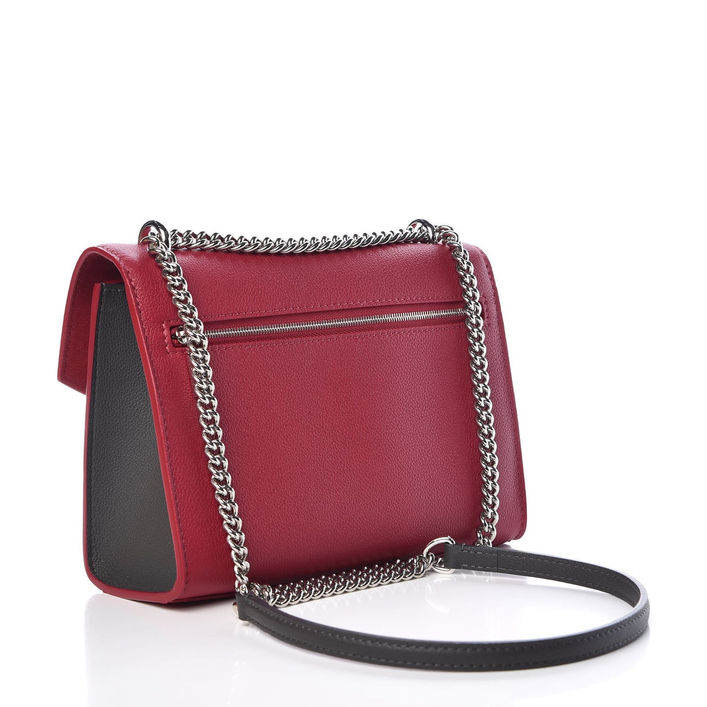 Soft Calfskin Mylockme Chain Bag BB Lie De Vin Etain Creme