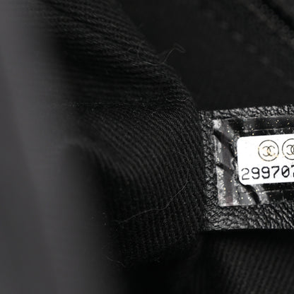 Chanel Canvas Deauville Drawstring Bucket Bag Black 7 of 10