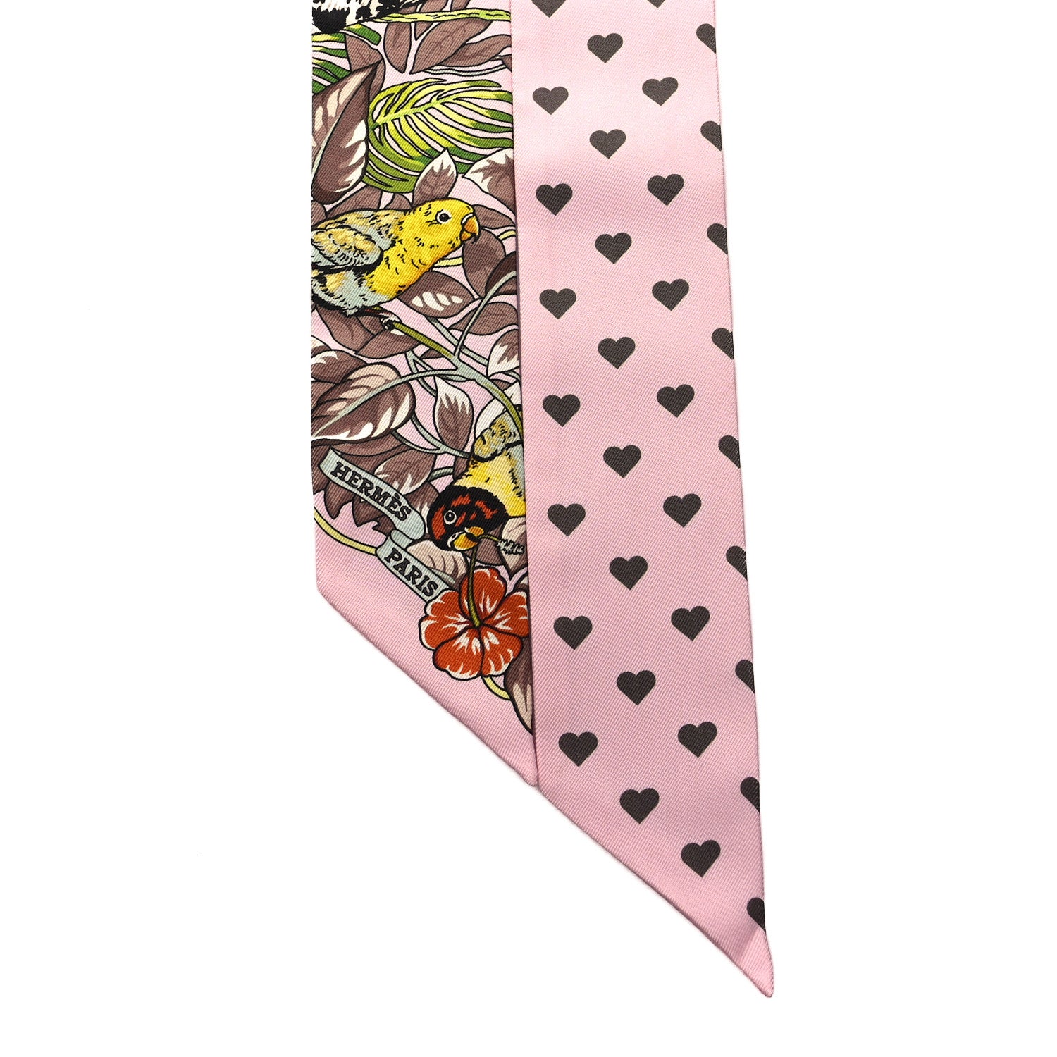 Hermes Silk Jungle Love Love Twilly Rose Pale Etoupe 2 of 4