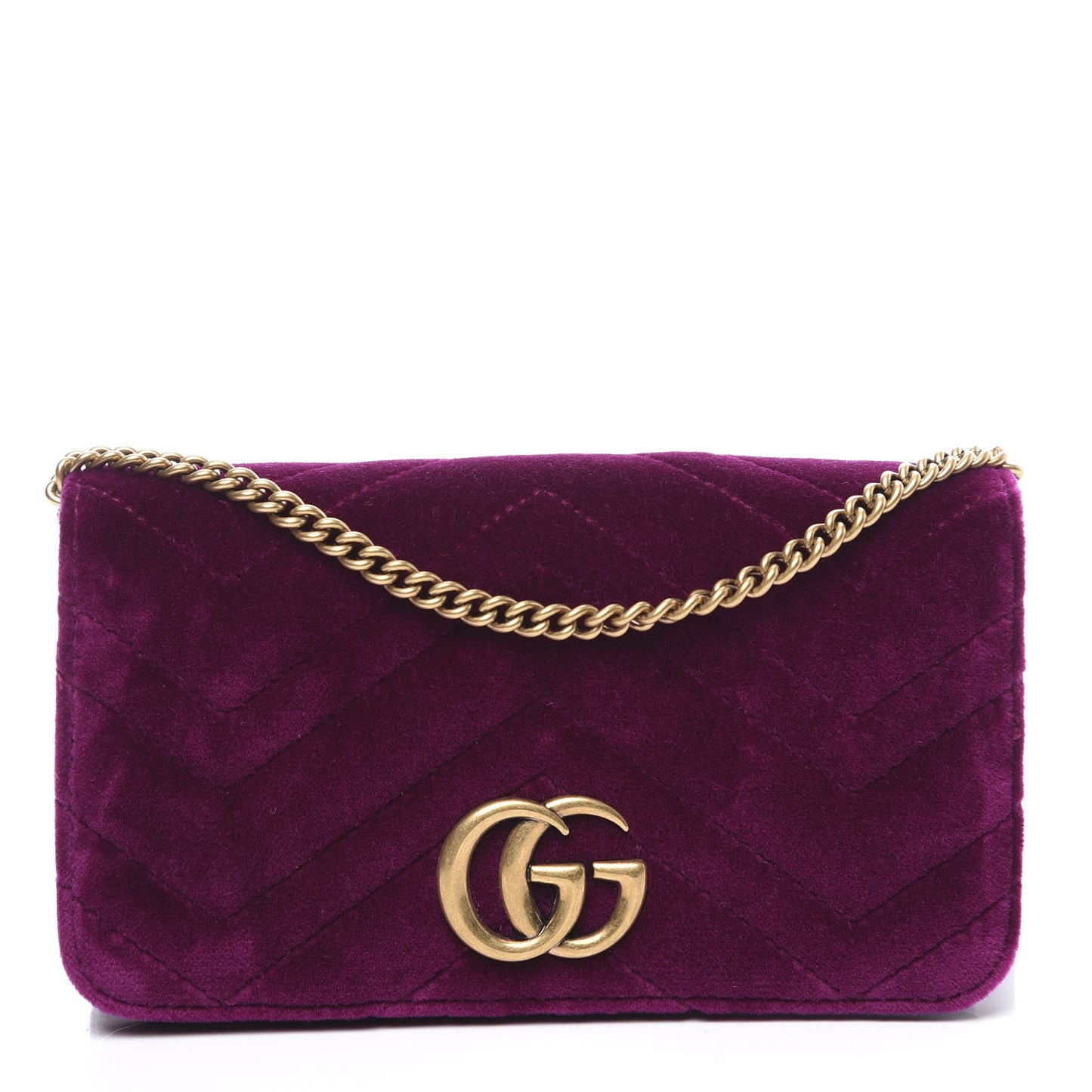 Velvet Matelasse GG Marmont Mini Bag Fuchsia Violet Cyclamen