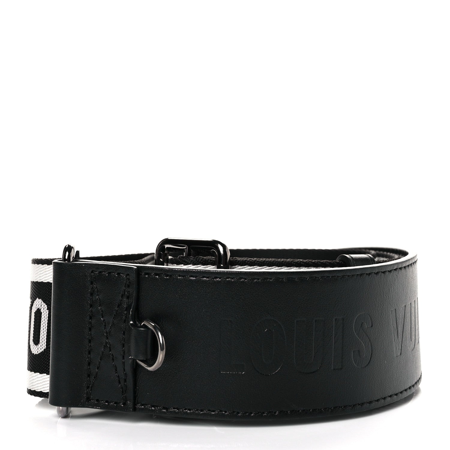 Louis Vuitton Nylon Jacquard Sporty Bandouliere Shoulder Strap Black 2 of 6
