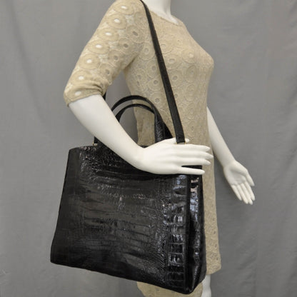 Nancy Gonzalez Crocodile Tote Black 2 of 8
