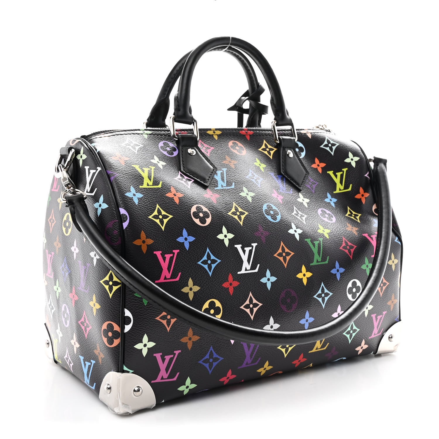 Louis Vuitton LV X TM Monogram Multicolor Speedy Soft 30 Black 2 of 8