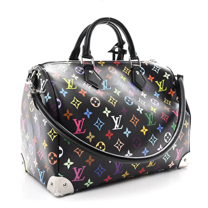 Louis Vuitton LV X TM Monogram Multicolor Speedy Soft 30 Black 2 of 8