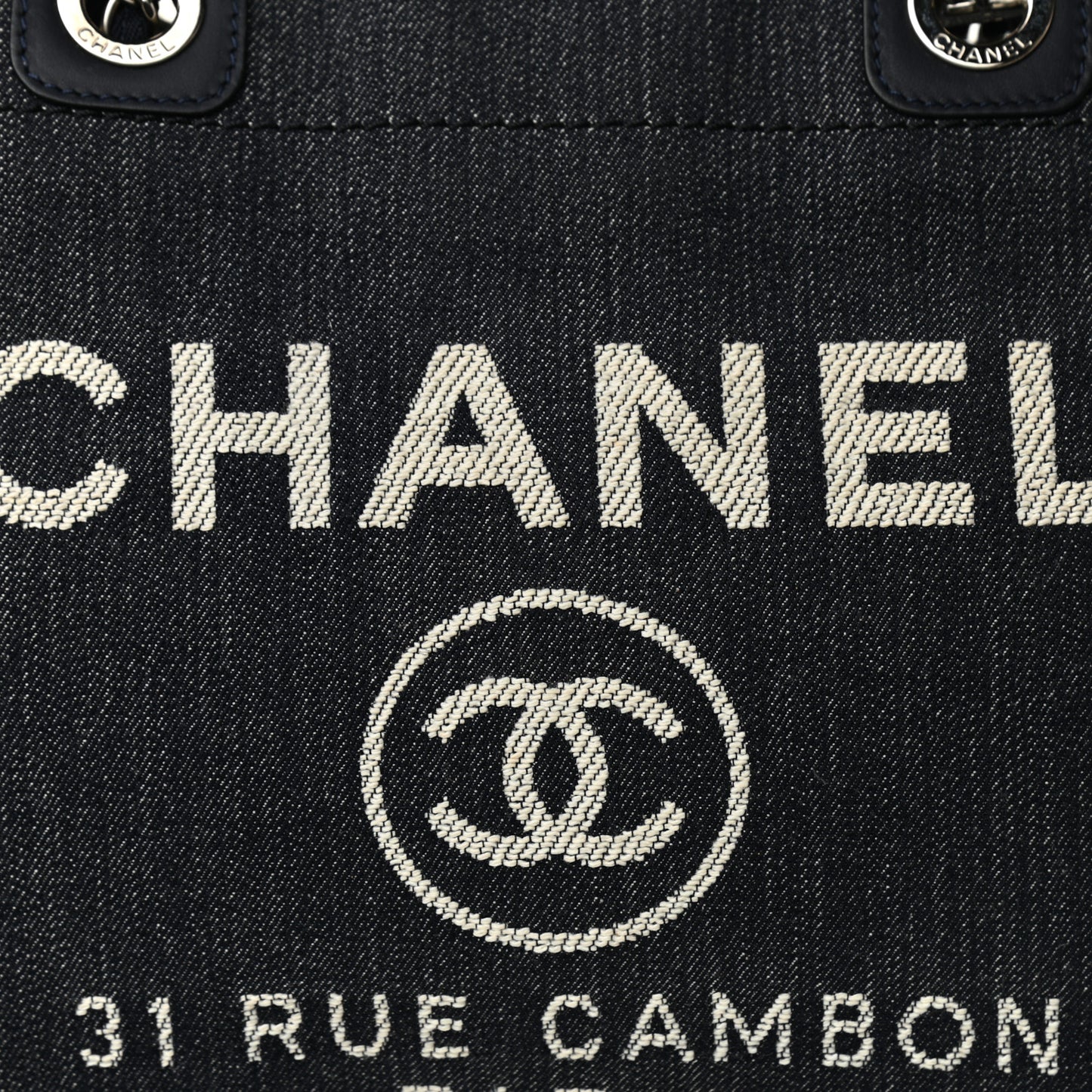 Denim Small Deauville Tote Dark Blue