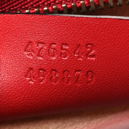 Gucci Calfskin Sylvie Web Queen Margaret Shoulder Bag Blue Agata Hibiscus Red Mystic White 7 of 11