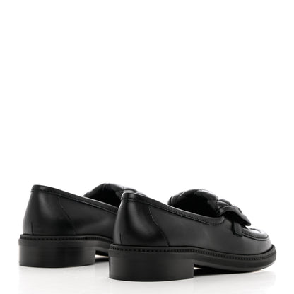 Chanel Lambskin Quilted CC Turnlock Loafers 37.5 Black 4 of 11