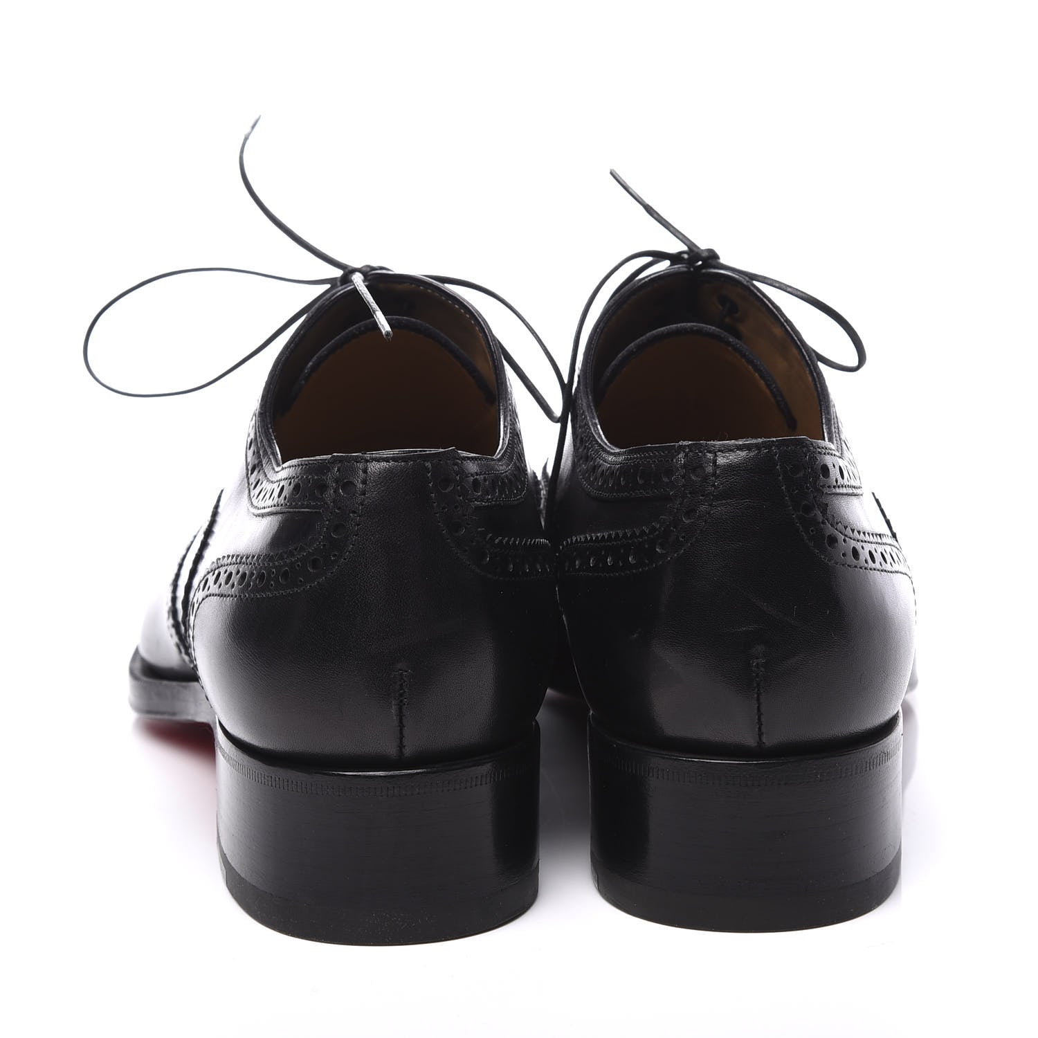 Christian Louboutin Calfskin Mens Education Flat Oxfords 39.5 Black 7 of 9