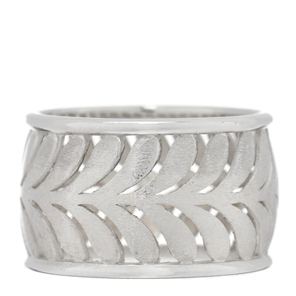 Tiffany Sterling Silver Villa Paloma Palm Band Ring 53 6.25 3 of 5