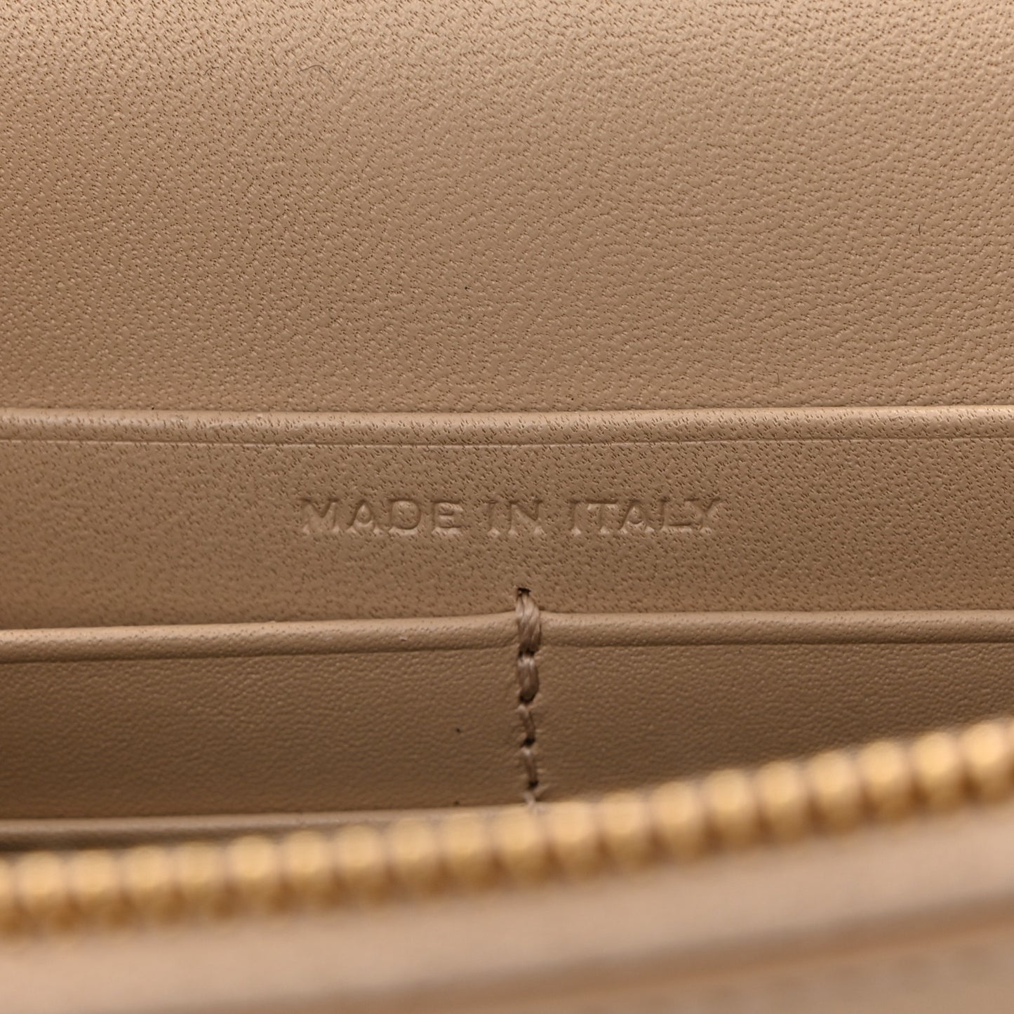 Smooth Calfskin Classic Monogram Kate Tassel Chain Wallet Nude Powder